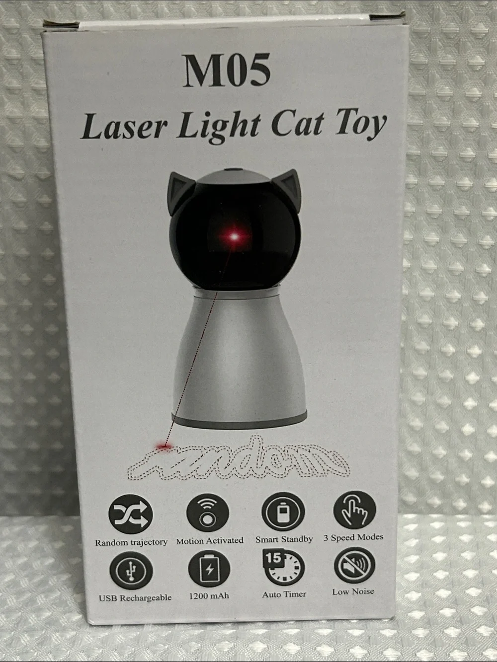 M05 Laser Light Cat Toy - White & Black